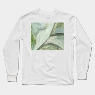 Abstract Oil Painting Mint Green 1c17 Long Sleeve T-Shirt